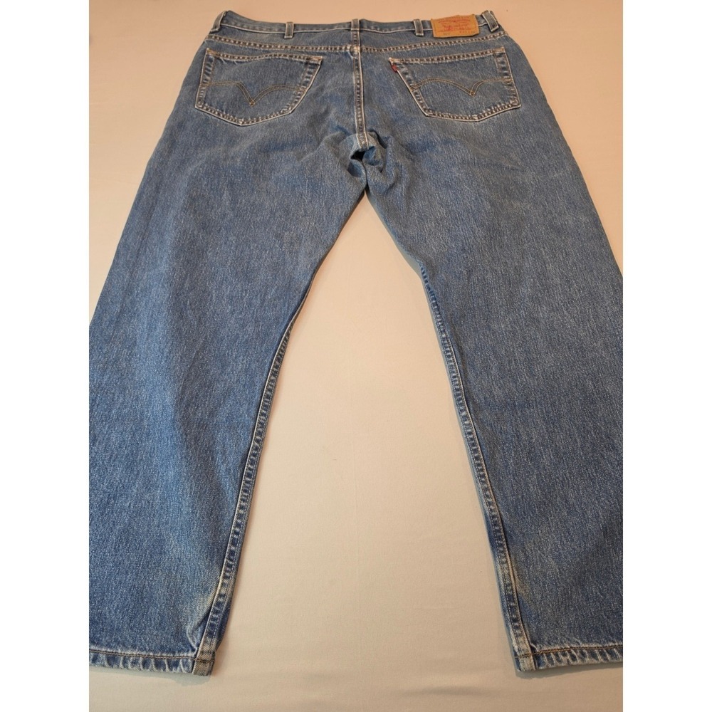 Levis 505 Regular Fit Jeans Mens 40x30 Blue Denim Straight Leg 100% Cotton 0802 - Picture 4 of 6